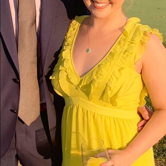 Badgley Mischka Ruffled Tiered Georgette Gown - Picture 12 of 16